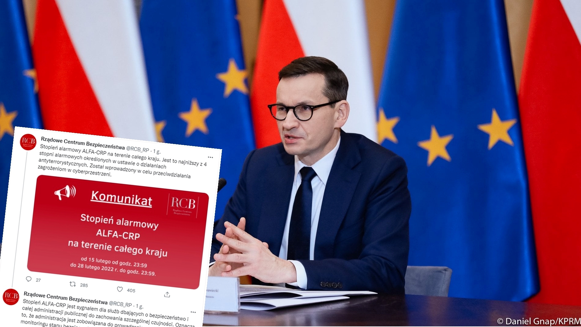 Stopień alarmowy ALFA-CRP na terenie całego kraju