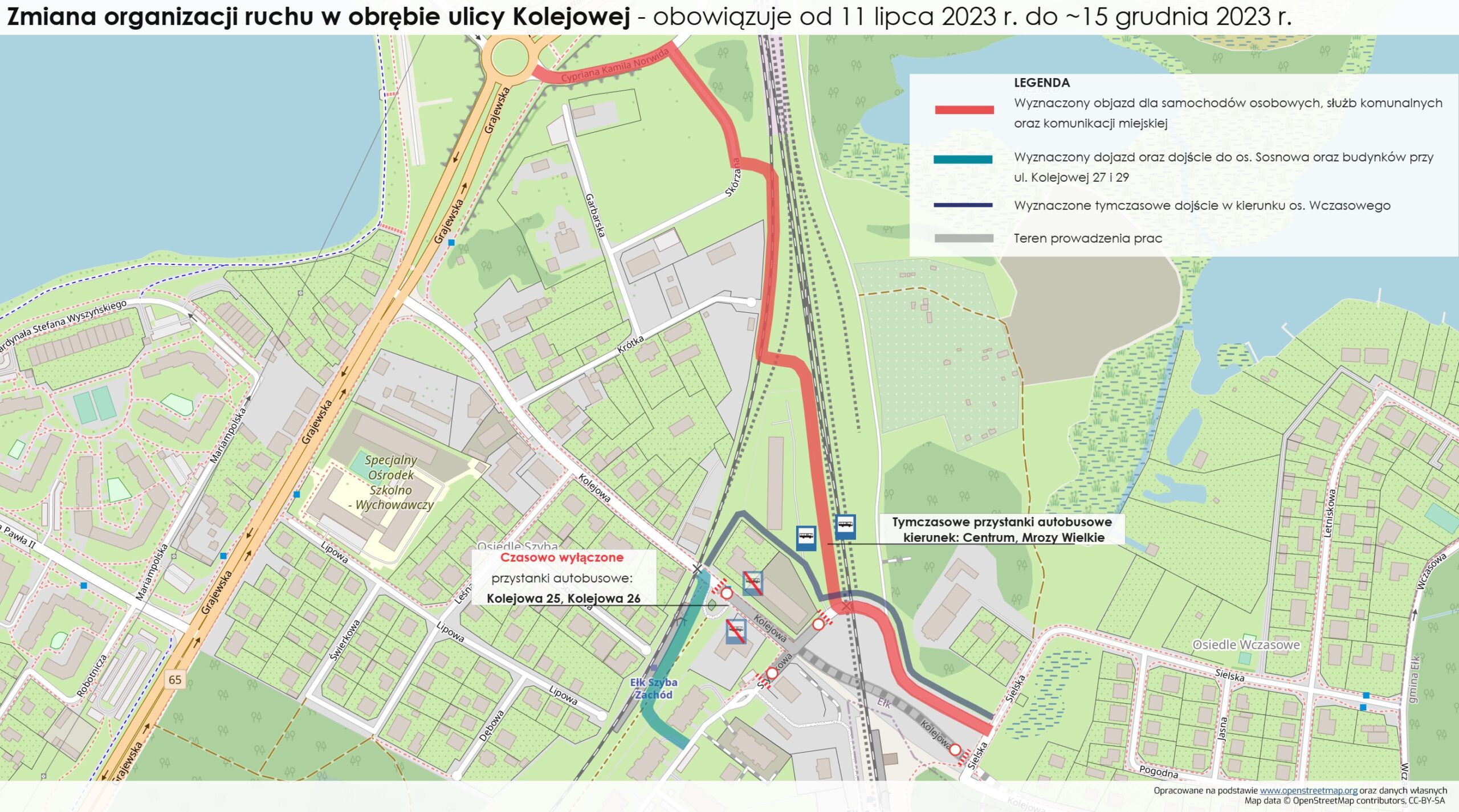 Komunikat: Zmiana organizacji ruchu w obrębie ulicy Kolejowej